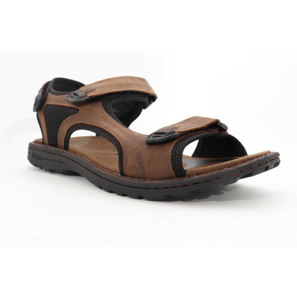 Abeo Beckett Sandals Coco/ Black Men\'s Size US 9 Post Footbed ($)1375